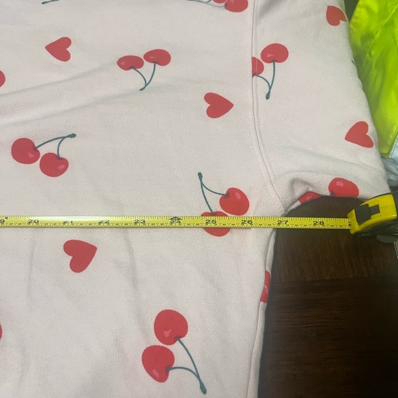 GRAYSON THREADS XXL CHERRY HEARTS SWEATSHIRT VALENTINES DAY PINK #868 - Picture 4 of 4